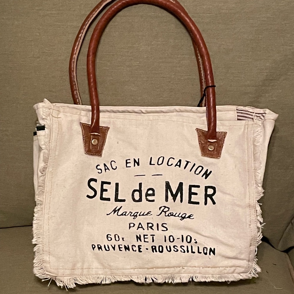 Creative Leather Arts Sel De Mer Upcycled Canvas Bag